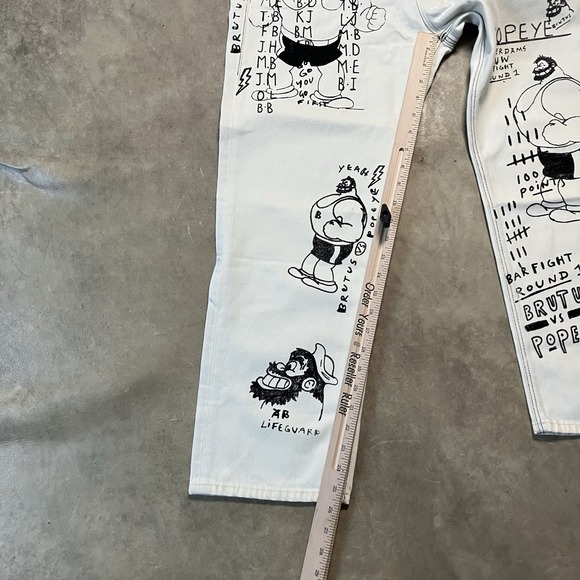 Scotch Soda Jeans Mens Size 33 White Hi‎ Brutus Bye Popeye Denim Button Fly - Picture 6 of 16